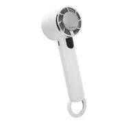 Fdit Ventola di Raffreddamento Tascabile a Basso Rumore Mini Ventilatore Portatile Regolabile con Display Digitale a 5 Marce per Ventilatore Portatile Leggero da Viaggio (WHITE)