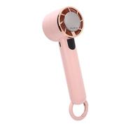 Fdit Ventola di Raffreddamento Tascabile a Basso Rumore Mini Ventilatore Portatile Regolabile con Display Digitale a 5 Marce per Ventilatore Portatile Leggero da Viaggio (PINK)