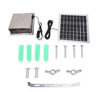 Fdit Ventola di Scarico Solare per Capannone Serra del Pollaio, Ventilatore per Ventilazione del Pannello Solare da 8 W con Lega di Alluminio Impermeabile IP67 per Ventilazione delle