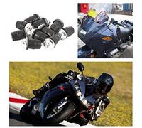 Fdit Viti in Alluminio Viti del Parabrezza X 10 Pezzi M5 X 15 Mm Moto Sotterranee Resistenti per la Moto/argento/rosso/blu (SILVER)