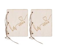 Fdit1 2pcs Libro di voti Libro di Matrimonio in Legno di Canapa in Corda per Ospiti Regali per la Doccia Regali di Nozze Decorazione per Matrimoni(#2)