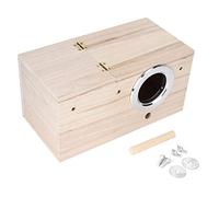 Fdit1 Durevole Nido di Uccelli in Legno Natural Bird House Cockatiels Scatola di Allevamento di Uccelli per colombaia Passero Piccolo Animale