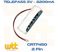 FDK Batteria al litio 3,0V 2,2Ah per TELEPASS - CR17450E-R-TEL