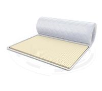 FDM Coprimaterasso in lattice, 80 x 200 cm, grado di durezza H3, altezza circa 2 cm, adatto per chi soffre di allergie, conforme allo standard Öko-Tex bianco