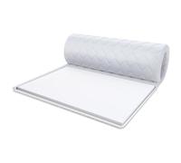 FDM Coprimaterasso in schiuma fredda, 200 x 200 cm, in schiuma fredda, grado di durezza H4, altezza circa 5 cm, adatto per chi soffre di allergie, conforme allo standard Öko-Tex bianco