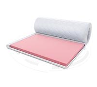 FDM Coprimaterasso Visco Max, 140 x 200 cm, grado di durezza H1, altezza ca. 8 cm, schiuma termoplastica anallergica, adatto a Öko-Tex Bianco