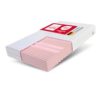 FDM Materasso 160 x 200 cm, grado di durezza H3 H4, altezza 24 cm, materasso in schiuma fredda double face, in schiuma HR, 7 zone di comfort con rivestimento in jersey ipoallergenico, lavabile