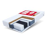 FDM Materasso FAMILY 90x200 a molle insacchettate 7 zone differenziate Fibra di Cocco Altezza 18 cm Rigidità H4 H3 (Rigido - Medio rigido) Reversibile Rivestimento sfoderabile e lavabile