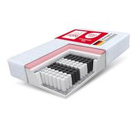 FDM MEMORY Materasso Matrimoniale 180x200 cm Alto 24 cm Materasso a Molle Insacchettate con Schiuma di Memoria Visco Grado di Rigidità H2 H3 Due Lati 7 Zone di Comfort OEKO-TEX Anallergic