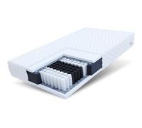 FDM Orthia - Materasso a molle insacchettate, 100 x 200 cm, 7 zone, grado di durezza H3 (media durezza), altezza 17 cm, in schiuma di poliuretano, rivestimento double face, rimovibile, lavabile