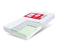 FDM PAULO Materasso 70x140 cm Schiuma di Memoria con Uno Strato di Grano Saraceno Naturale Alto 16 cm Grado di Rigidità H3 Materasso a Due Lati 7 Zone di Comfort OEKO-TEX Anallergic