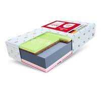 FDM Savona Materasso Singolo 80 x 200 cm Schiuma di Memoria Alto 22 cm Grado di Rigidità H3 H4 Materasso a Due Lati 7 Zone di Comfort OEKO-TEX Anallergic Rivestimento Lavabile Aloe Vera