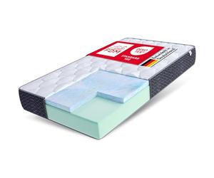FDM Tempo Materasso 120 x 200 cm schiuma fredda altezza 30 cm grado di durezza H4 Visco HR Schiuma Öko-Tex, anallergico, rivestimento argentato