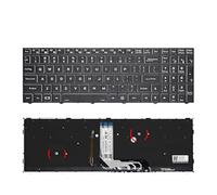 FDMOZRE Tastiera per Laptop Inglese statunitense per Hasee Z8 CR7P1 per CLEVO N15Z3 PB70 PB71 PB50 PB51 CVM18H93US9430 6-80-N15Z0-01D-1(US RGB Backlight)