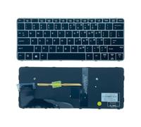 FDMOZRE Tastiera retroilluminata in Lingua Spagnola Latina araba statunitense per HP EliteBook 820 G3 G4 828 725(US Backlit NoPoint)