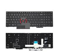 FDMOZRE Tastiera retroilluminata Russa statunitense per Lenovo Thinkpad E580 E585 T590 E590 E595 L580 L590 P52 P53 P72 P73 01YP560 01YP640 Notebook(US Black Mouse)
