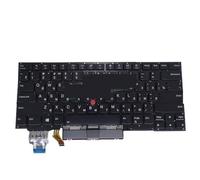 FDMOZRE Tastiera retroilluminata US EN-RU per Lenovo per ThinkPad X1 per Carbon Gen 7th 2019 Tipo 20QD 20QE 20R1 20R2, USA RUS Russo CS19BL-84US(RU Backlight)