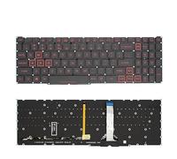 FDMOZRE Tastiera retroilluminata US/RU/SP per Acer per Nitro 5 AN515-56 AN515-57 AN515-45 AN515-57-974Y 4 per Helios 300 PH315-54 LG05P-N12B3L(US Red Word Light)