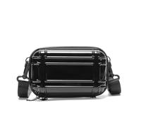 FDOIUTU Borsa a tracolla unisex in similpelle, tasca con cerniera, tracolla regolabile, design casual urbano, borsa a tracolla da viaggio per lo shopping (Nero)