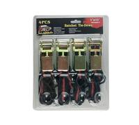 FDOSIJFOS Cinghie di tensionamento, 1-4 Pezzi 2,5 m/4, m Cinghia di Fissaggio Auto a cricchetto Corda Tensione Moto Bici Trasporto Bagagli Borsa da Traino stendibiancheria Elementi(2)