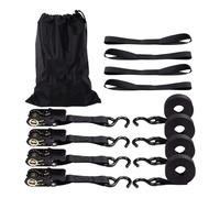 FDOSIJFOS Cinghie di tensionamento, 1 Set di Cinghie Ancoraggio a cricchetto for motociclette, rimorchi for carichi Pesanti, Auto, Kit con Corda Tensione, Cinghia anulare