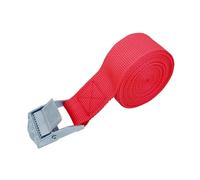 FDOSIJFOS Cinghie di tensionamento, Cinghie di carico 4M con Fibbia, Cinghia Fissaggio for Moto, Auto, Bicicletta, Corda Traino in Metallo, Robusta a cricchetto for Bagagli(1x Red)