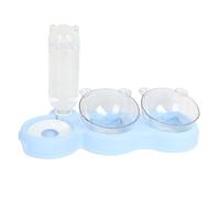 FDOSIJFOS Ciotola per Acqua per Cani, Ciotola for Gatti e Cani, Acqua Cibo, Set di Ciotole for Animali Domestici con abbeveratoio Automatico, inclinazione 15°, for Piccola Taglia(Blue)