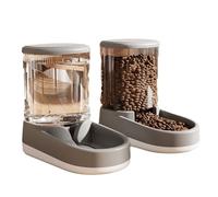 FDOSIJFOS Ciotola per Acqua per Cani, Ciotole for Cani e Gatti, Set di Ciotole for Acqua Cibo a gravità, Alimentatore Automatico for, abbeveratoio for, Piccola Media Taglia, Grigio