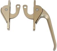 FDOSIJFOS Maniglie per finestre, Maniglie for porte e finestre in lega di alluminio Maniglia su e giù for maniglia della biella Maniglia for porte e finestre(Gold)