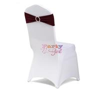 FDOSIJFOS Nastri per sedie, Telai for sedie, Fascia for Sedia Fascia for Sedia in Spandex Fiocco con Fibbia for Fodera for Sedia Decorazione for Hotel for Eventi for Feste, 50 Pezzi(Black)