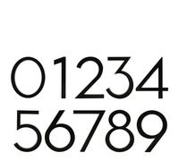 FDOSIJFOS Numero civico, 1 pz. 125 mm Numero civico Galleggiante 5 Pollici Nero Dorato in Lega di Zinco e Stella Targa for indirizzo Cassetta Postale Porta Esterna #0-9(Black,2)