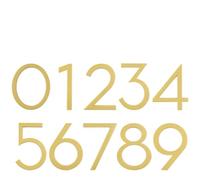 FDOSIJFOS Numero civico, 1 pz. 125 mm Numero civico Galleggiante 5 Pollici Nero Dorato in Lega di Zinco e Stella Targa for indirizzo Cassetta Postale Porta Esterna #0-9(Gold,5)