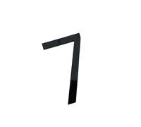 FDOSIJFOS Numero civico, Targa Adesiva 3D for Porta, for Esterni, Appartamento, Camera d'albergo, indirizzo, casa Moderna, Targa in Acrilico Digitale Creativa(Black,7)