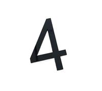 FDOSIJFOS Numero civico, Targa Adesiva 3D for Porta, for Esterni, Appartamento, Camera d'albergo, indirizzo, casa Moderna, Targa in Acrilico Digitale Creativa(Black,4)