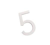 FDOSIJFOS Numero civico, Targa Adesiva 3D for Porta, for Esterni, Appartamento, Camera d'albergo, indirizzo, casa Moderna, Targa in Acrilico Digitale Creativa(White,5)