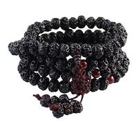 FDOSIJFOS Rosario di Semi di Bodhi, 108 Braccialetti di Buon auspicio BodhiBeads, Collana, Preghiera, Perline di Buddha for la Meditazione Yoga