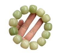 FDOSIJFOS Rosario di Semi di Bodhi, Bracciale con Perline Bodhi Bracciale Elasticizzato a Cerchio Singolo Fresh Bodhi for Uomo Donna Meditazione Yoga(16mm)