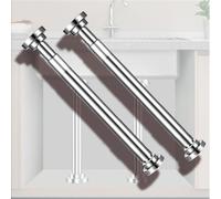 FDOSIJFOS Staffa per lavello sottopiano Staffe for lavello sottotop, pali di supporto for lavabo da bagno, asta regolabile, kit riparazione for cucina(2*Height 35 55cm(13.8" 21.6"))