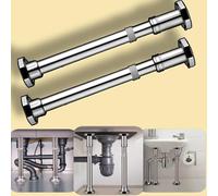 FDOSIJFOS Staffa per lavello sottopiano Staffe for lavello sottotop, staffe di supporto regolabili for, kit riparazione for da cucina con pali, gambe for mobili senza trapano(2*H 35 50cm/14 20")
