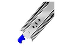 FDQAMLKX Guide per cassetti, 1 Paio di Guide per cassetti da 53 mm - capacità di carico di 260 libbre, Guide con Cuscinetti Completi per armadi e Camper (con Serratura, 18 Pollici)