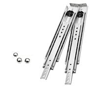 FDQAMLKX Guide per cassetti, 1 Paio di Guide per cassetti da 76 mm - capacità 500 libbre, Guide con Cuscinetti Completi, Lunghezza Regolabile da 8" a 80", (350 mm)