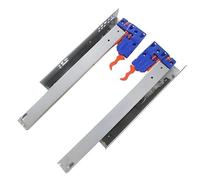 FDQAMLKX Guide per cassetti, 1 Paio di Guide per cassetti per armadietti con tampone di smorzamento, capacità di carico di 77 libbre, Lunghezza Regolabile da 10 a 22 Pollici (450 mm)