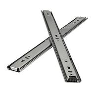 FDQAMLKX Guide per cassetti, 5 Paia di Guide per cassetti a Sfera con Chiusura Ammortizzata e Estensione Completa, 45 kg, Nero Argento, 6-20 Pollici (Argento, 300 mm/12 Pollici)