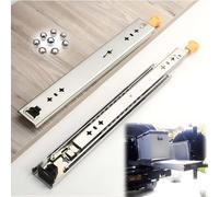 FDQAMLKX Guide per cassetti ad Alta Resistenza con Serratura, Guide a Sfere a Estensione Completa per Cassette degli Attrezzi, Montaggio Laterale, 1 Paio, Lunghezza 1150 mm, Guide per cassetti indust