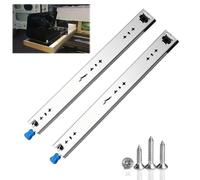 FDQAMLKX Guide per cassetti con bloccaggio per impieghi gravosi da 120 kg, Estensione Completa, Guide con Cuscinetti a Sfera da 650 mm (26") per Montaggio Laterale su Camper, Viti di Resistenza indus
