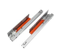 FDQAMLKX Guide per cassetti con Cuscinetti a Sfera montate lateralmente per impieghi gravosi da 12", 1 Paio, Guide sottotop con Apertura a Spinta per Cucina e Bagno, Guide per cassetti a Scorrimento