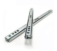 FDQAMLKX Guide per cassetti, Guide per cassetti con Cuscinetti a Sfera, Estensione Completa, 2 Pieghe, Misure Multiple, Argento, Confezione da 2 (182 mm/8 Pollici)