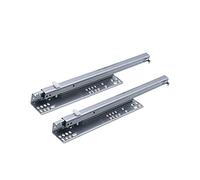 FDQAMLKX Guide per cassetti per impieghi gravosi da 400 mm, Guide a Cuscinetti a Sfera a 2 Pieghe, Estensione 3/4, capacità di carico 45 kg, Apertura fluida per cassetti, Finitura Argento, 1 Paio