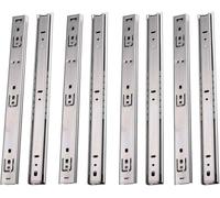 FDQAMLKX Guide per cassetti Resistenti con Cuscinetti a Sfera a Estensione Completa, Soluzione di archiviazione fluida, 4 Paia (8 Pezzi), 27 mm x 450 mm, Ideali per Cucina e Pellicce.