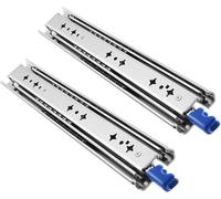 FDQAMLKX Guide per cassetti Resistenti con Serratura, Estensione Completa, Guide Laterali con Cuscinetti a Sfera da 800 mm, capacità 120 kg, Guida Scorrevole, 1 Paio per mobili e Pellicce